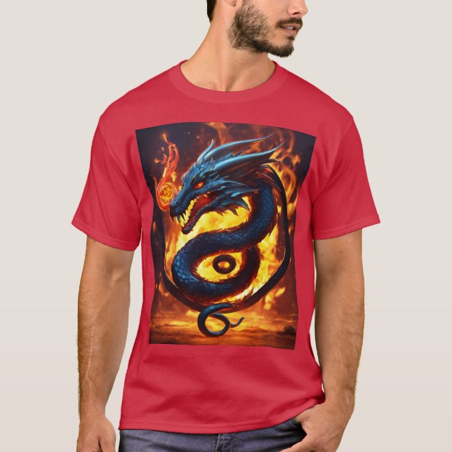 Drachendesign: Sammlung mystischer T - Shirt (Vorderseite)