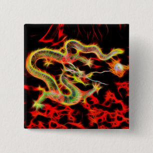 Drachenfeuerdekor auf Lucky Energy Button