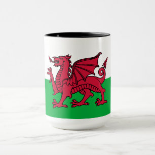Drachenflagge Wales, keltisch-walisische Nationalf Tasse