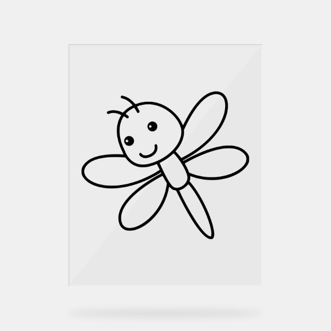 Drachenfliege Acrylschild (Vorderseite)