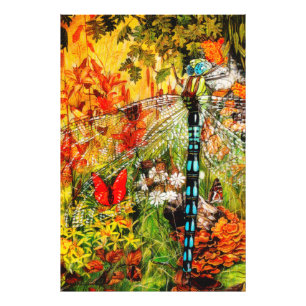 Drachenfliege im Herbst Fotodruck