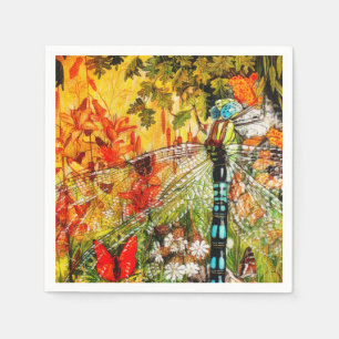 Drachenfliege im Herbst Serviette