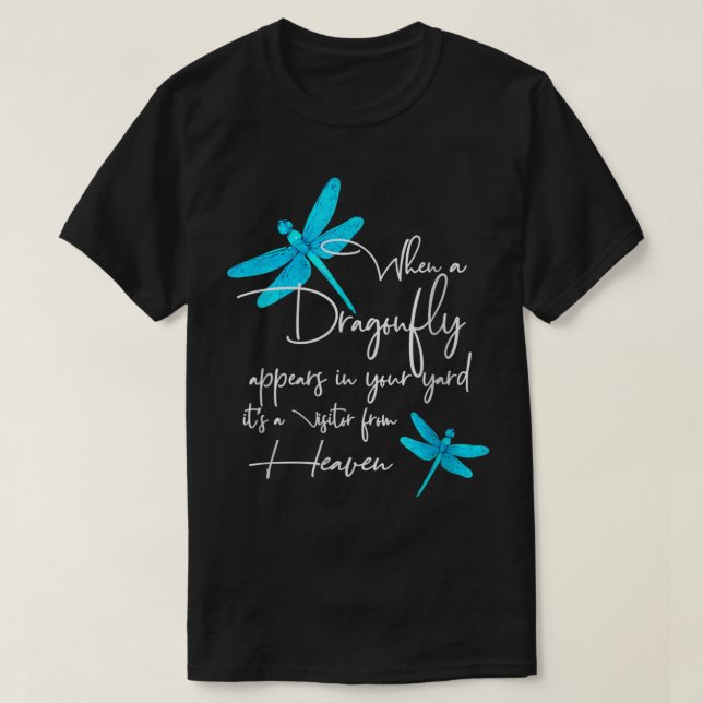 Drachenfliege, spirituelle Libellen T-Shirt (Design vorne)