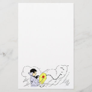 Drachenfliegen auf einer Windy Day Stationery Briefpapier