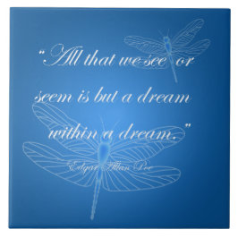 Drachenfliegen Dream Dragonfly Quote 20" Zahl Fliese