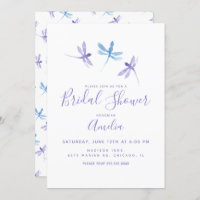 Drachenfliegen Handgemalt Lila blaues Brautparty