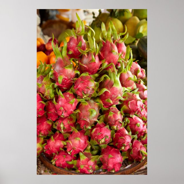 Drachenfrucht | Can Duoc Markt Poster (Vorne)