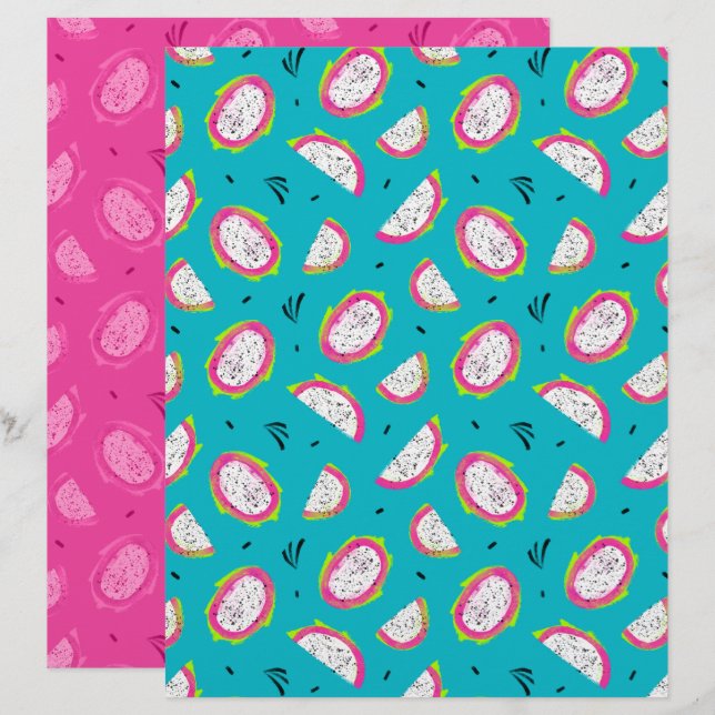 Drachenfrucht-Schreibpapier (Vorne/Hinten)