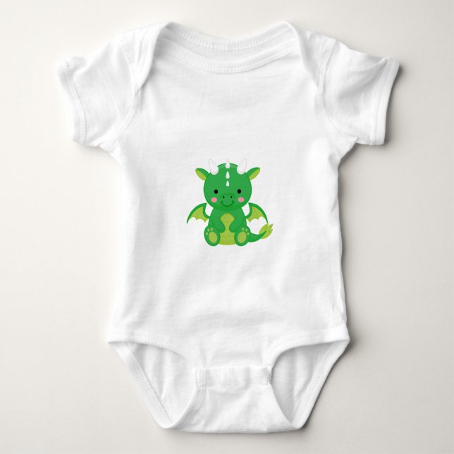 Drachengeschenk für niedliche Cartoon Baby Strampler (Vorderseite)