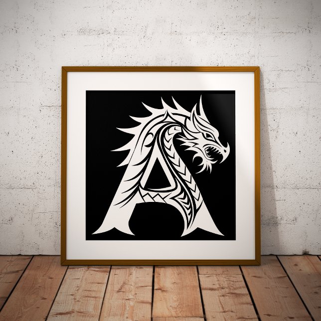 Drachengestalteter Buchstabe A, Drachenschrift, Mo Poster (Von Creator hochgeladen)
