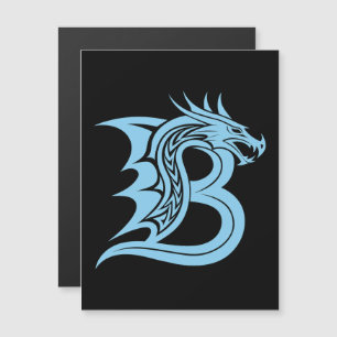 Drachengestalteter Buchstabe B, Drachenschrift, Mo Magneteinladung