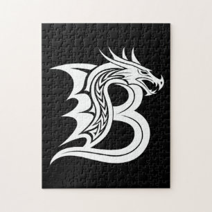 Drachengestalteter Buchstabe B, Drachenschrift, Mo Puzzle