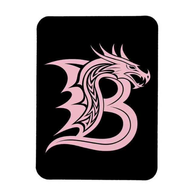 Drachengestalteter Buchstabe B, Dragonalphabet, Mo Magnet (Vertikal)