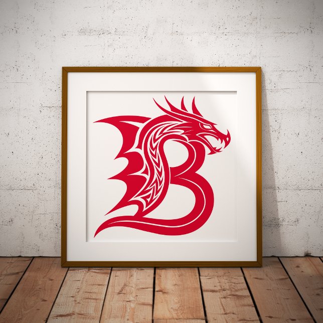 Drachengestalteter Buchstabe B, Dragonalphabet, Mo Poster (Von Creator hochgeladen)