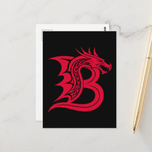Drachengestalteter Buchstabe B, Dragonalphabet, Mo Postkarte