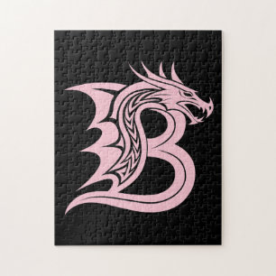 Drachengestalteter Buchstabe B, Dragonalphabet, Mo Puzzle