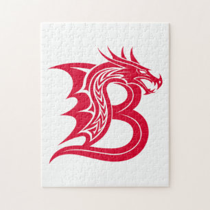 Drachengestalteter Buchstabe B, Dragonalphabet, Mo Puzzle