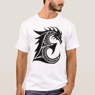Drachengestalteter Buchstabe E, Drachenalphabet, M T-Shirt