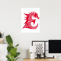 Drachengestalteter Buchstabe E, Dragonalphabet, Mo