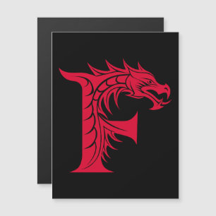 Drachengestalteter Buchstabe F, Dragonalphabet, Mo Magneteinladung