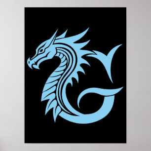 Drachengestalteter Buchstabe G, Drachenalphabet, M Poster
