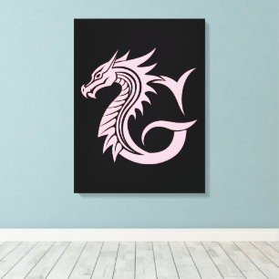 Drachengestalteter Buchstabe G, Dragonalphabet, Mo Leinwanddruck