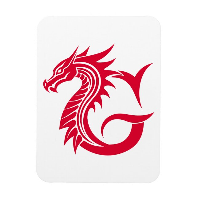 Drachengestalteter Buchstabe G, Dragonalphabet, Mo Magnet (Vertikal)