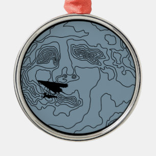 Drachengleiten bei Mondlicht Ornament Aus Metall