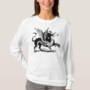 Drachengravur - Schwarz T-Shirt