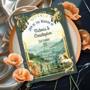 Drachenhochzeit der Tiere Einladung