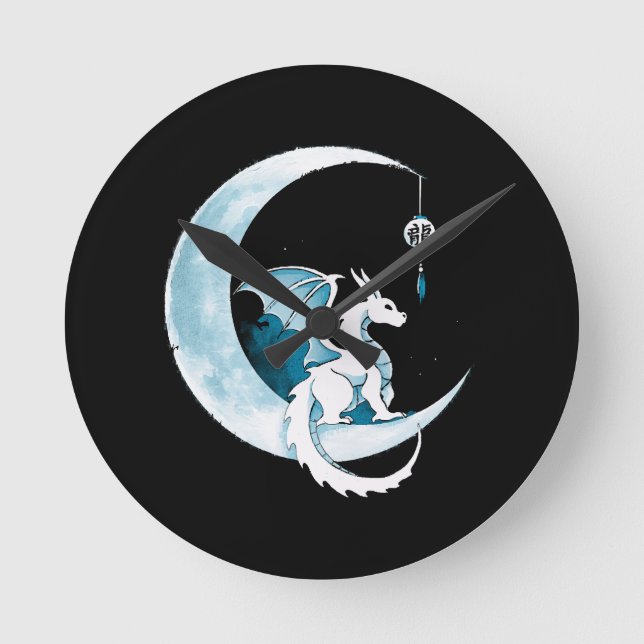 Drachenjahr Runde Wanduhr (Vorderseite)