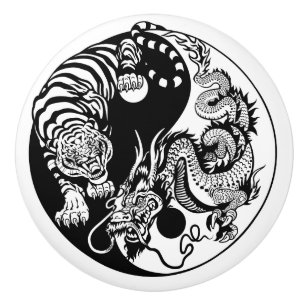 Drachenjang-Symbol Keramikknauf