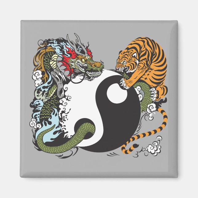 Drachenjang-Symbol Magnet (Vorne)