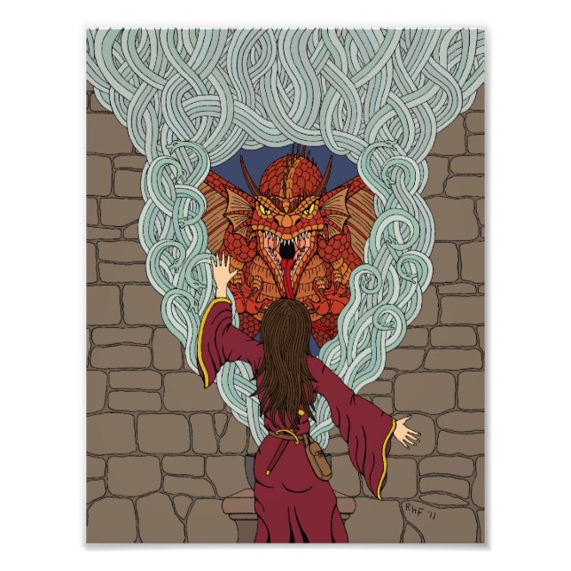 Drachenjubeln Fotodruck (Vorne)