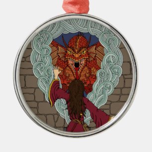Drachenjubeln Ornament Aus Metall