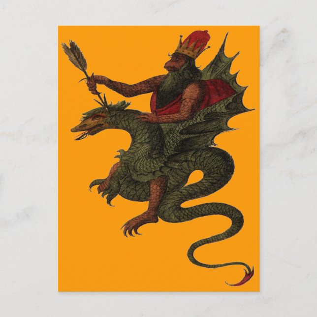Drachenkarte Postkarte (Vorderseite)