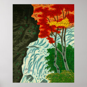 Drachenkopf-Wasserfall in Nikko Maeda Masao 1944 Poster