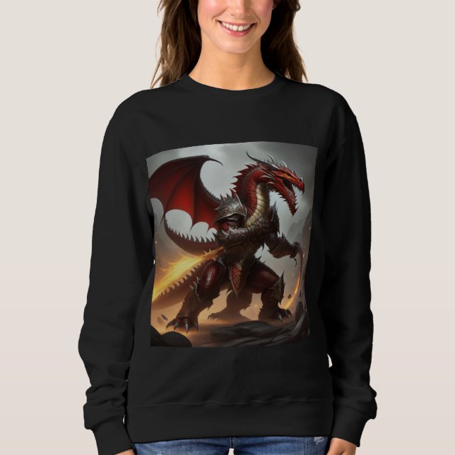 Drachenkrieger rot sweatshirt (Vorderseite)