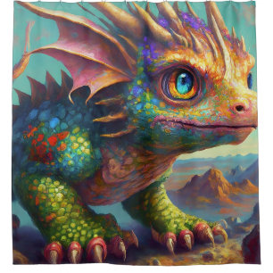 Drachenkunst Duschvorhang