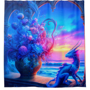 Drachenkunst Duschvorhang