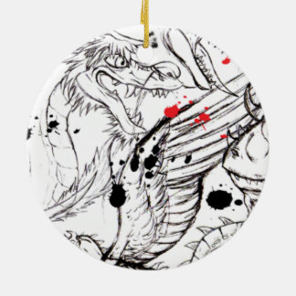 Drachenkunst Keramikornament
