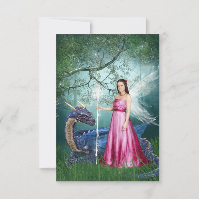 Drachenmagie Dankeskarte (Vorderseite)