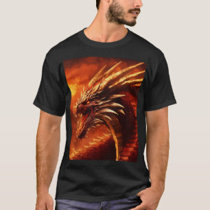 Drachenmauer - Feuerwerk und glänzendes Design T-Shirt