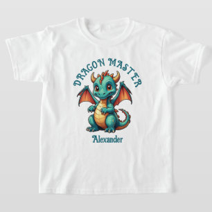 Drachenmeister Niedlicher grüner Drache personalis T-Shirt