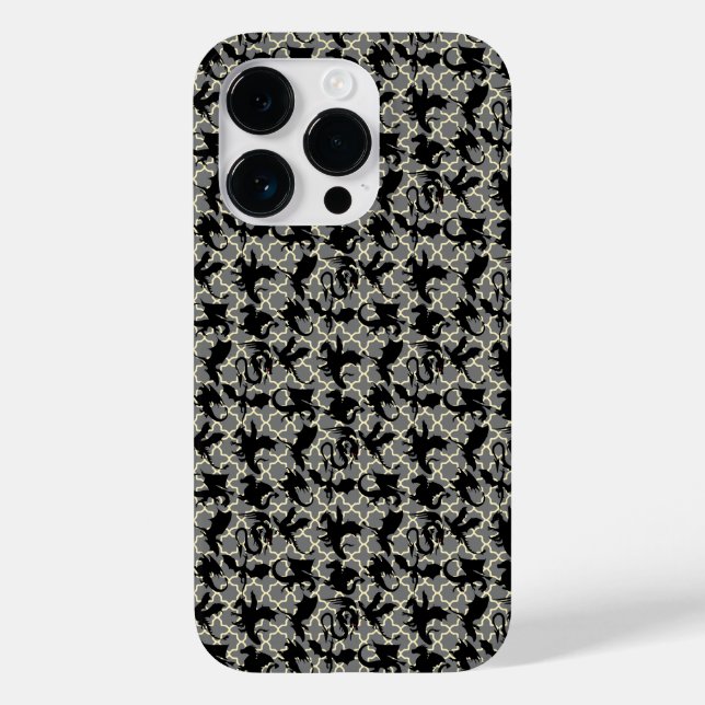 Drachenmuster 01.wx4x4.blue Gray BG Case-Mate iPhone Hülle (Rückseite)