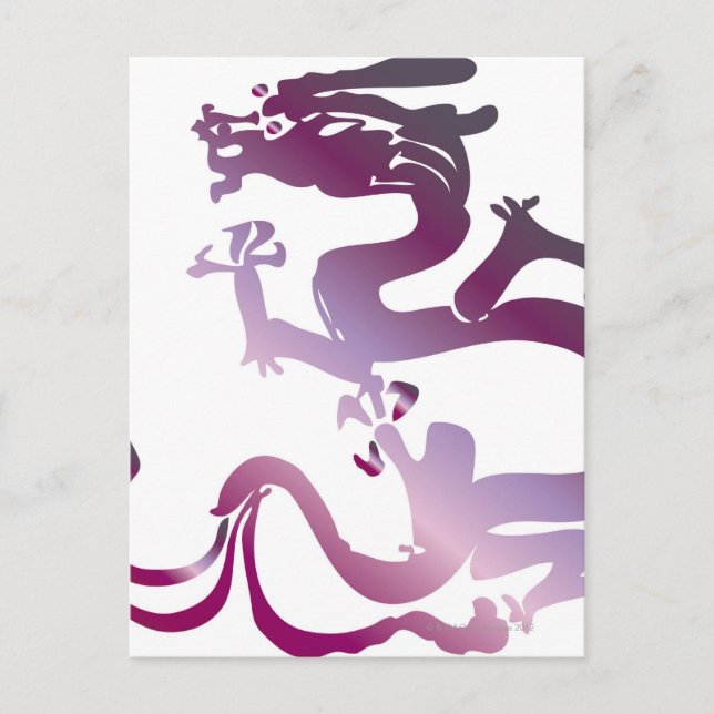 Drachenmuster 19 postkarte (Vorderseite)