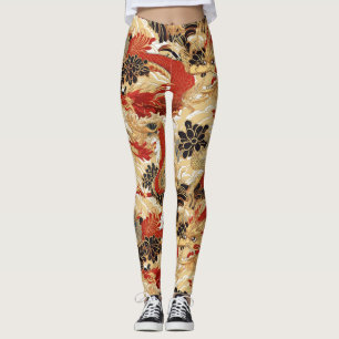 Drachenmuster im japanischen Tattoo-Stil Leggings