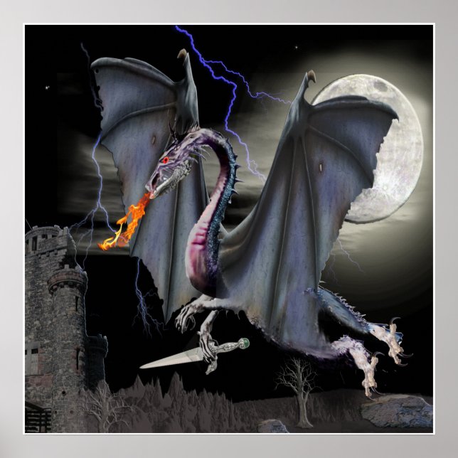 Drachenplakat Poster (Vorne)