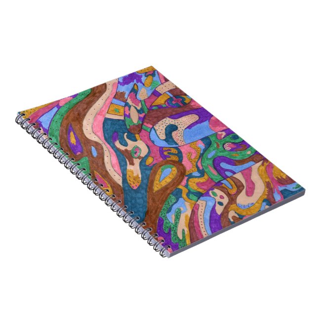 "Drachenritt" Original Abstrakt Notizblock (Rechte Seite)