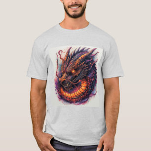 Drachenschädel mit wilden Augen T-Shirt